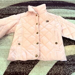 Tommy Hilfiger Light Pink Quilted Kids Puffer Jacket